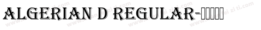 Algerian D Regular字体转换